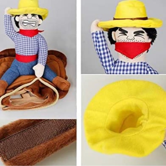 Cowboy riding dog pet costume- Great for Halloween as well! - Picture 2 of 4